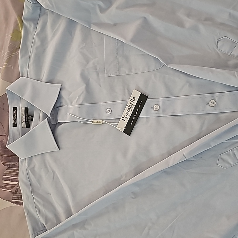 Light blue Portobella long sleeve shirt